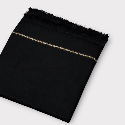 Light weight handmade wool-shawl (Black)