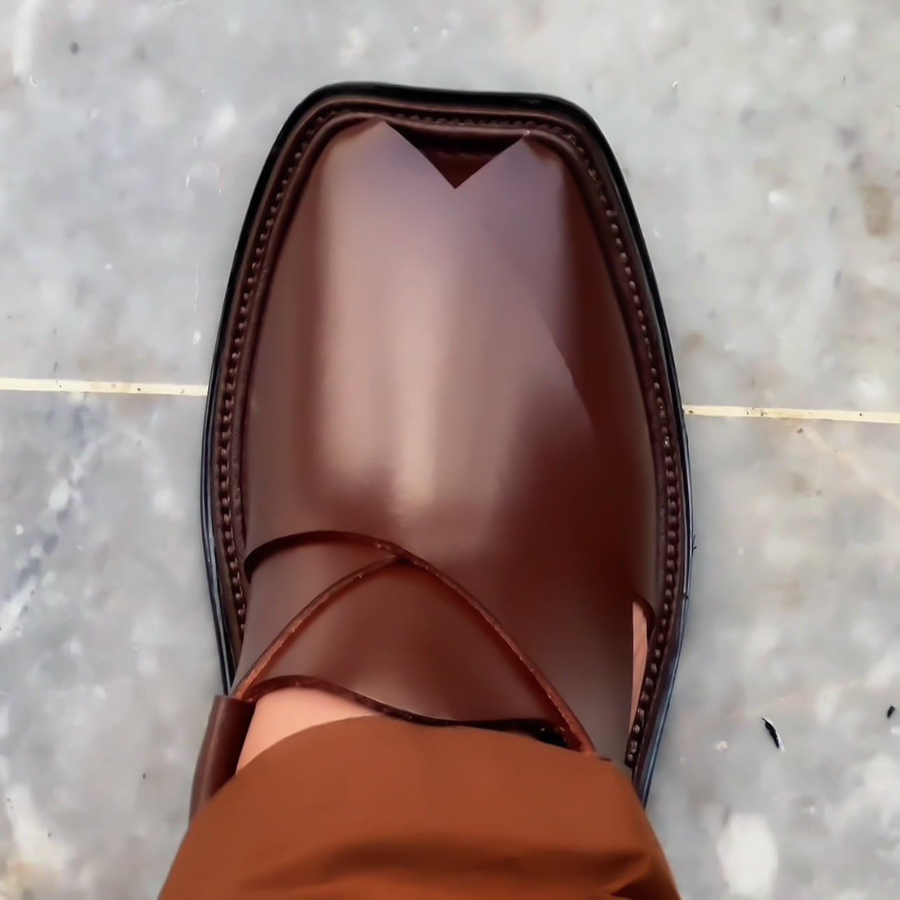 Handmade Peshawari Chappal (Dark Brown)